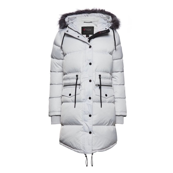 NWT PAJAR Fox Fur Puffer Coat - Picture 3 of 8